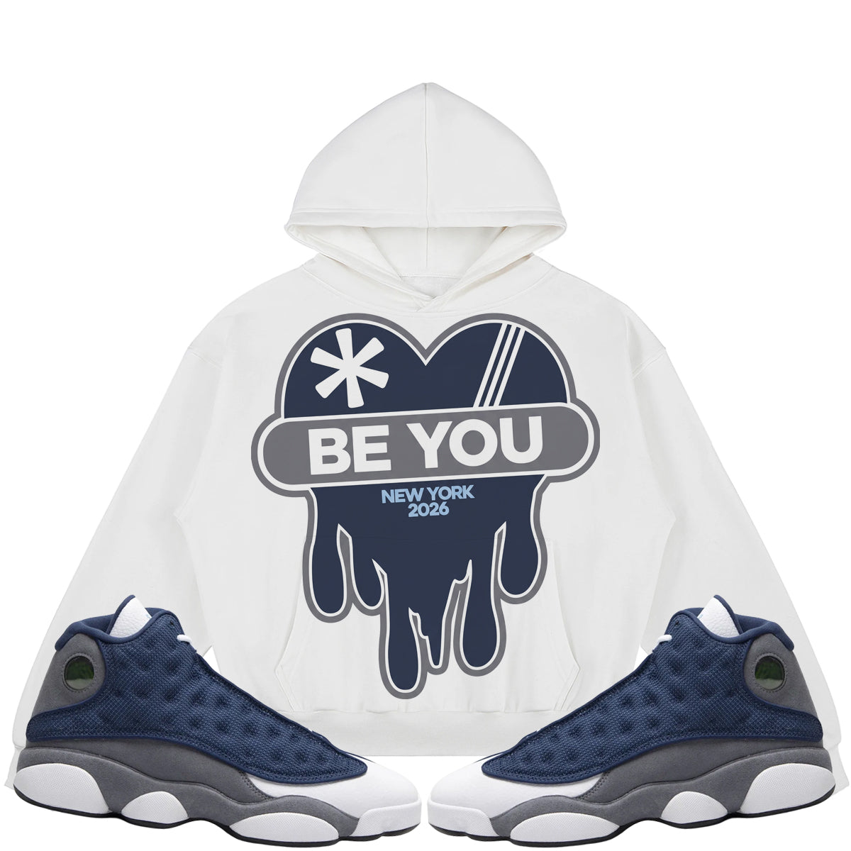 Be You (Air Jordan 13 Flint) 380GSM Brushed Fleece Relaxed Fit Hoodie