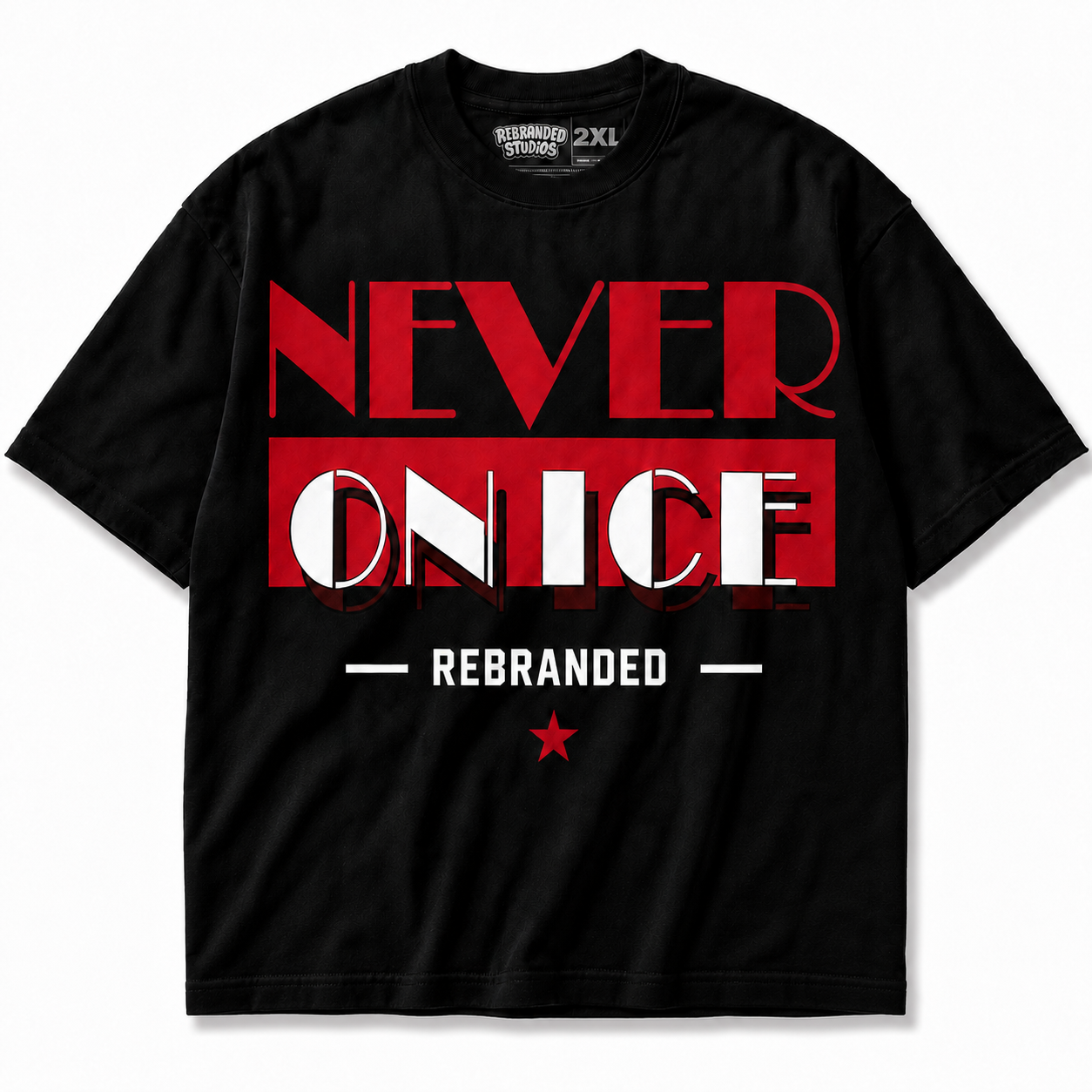 Rebranded Studios Never On Ice Air Jordan 9 OG Space Jam Graphic T-Shirt