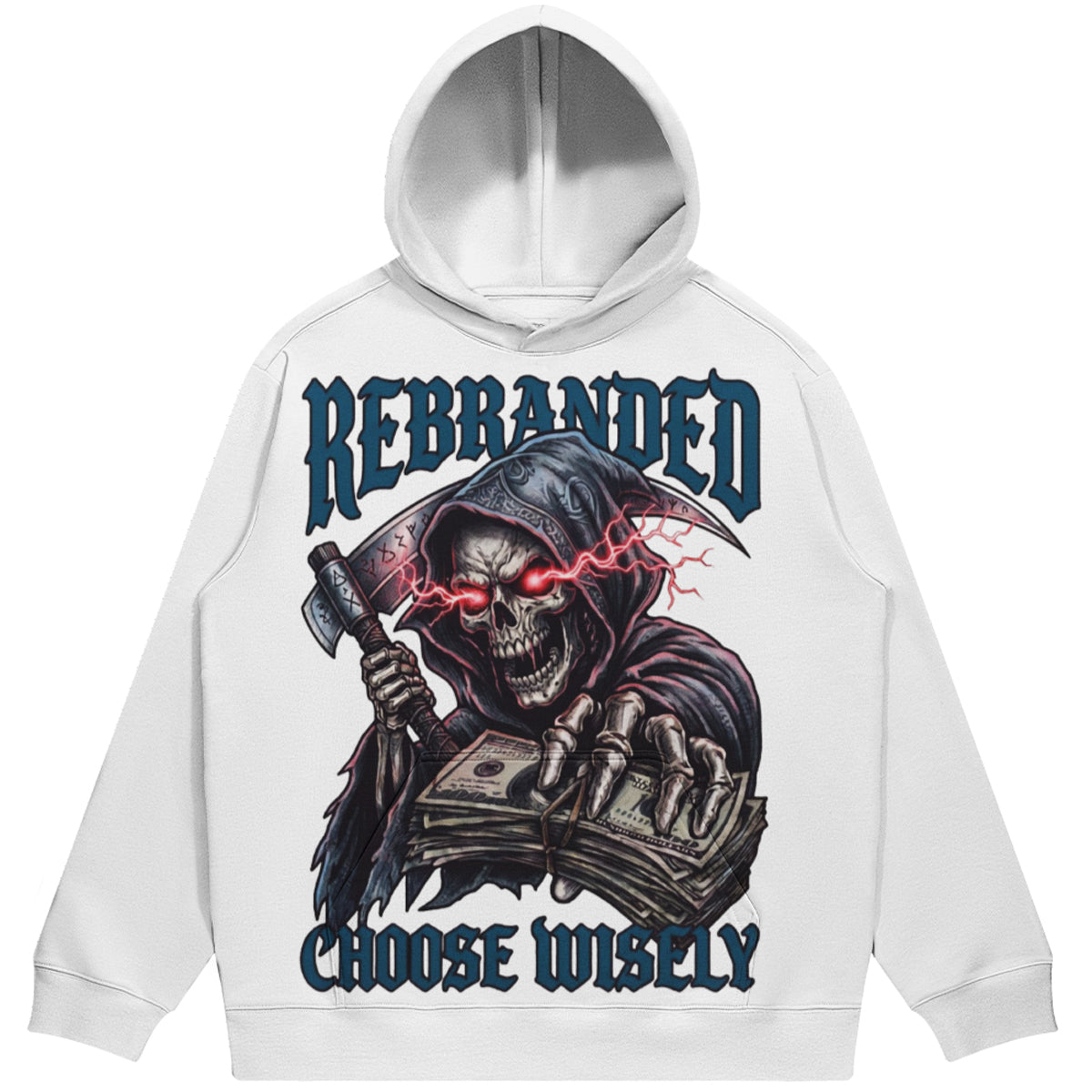 Choose Wisely (Air Jordan 3 True Blue) 380 GSM Brushed Fleece Drawstring Hoodie