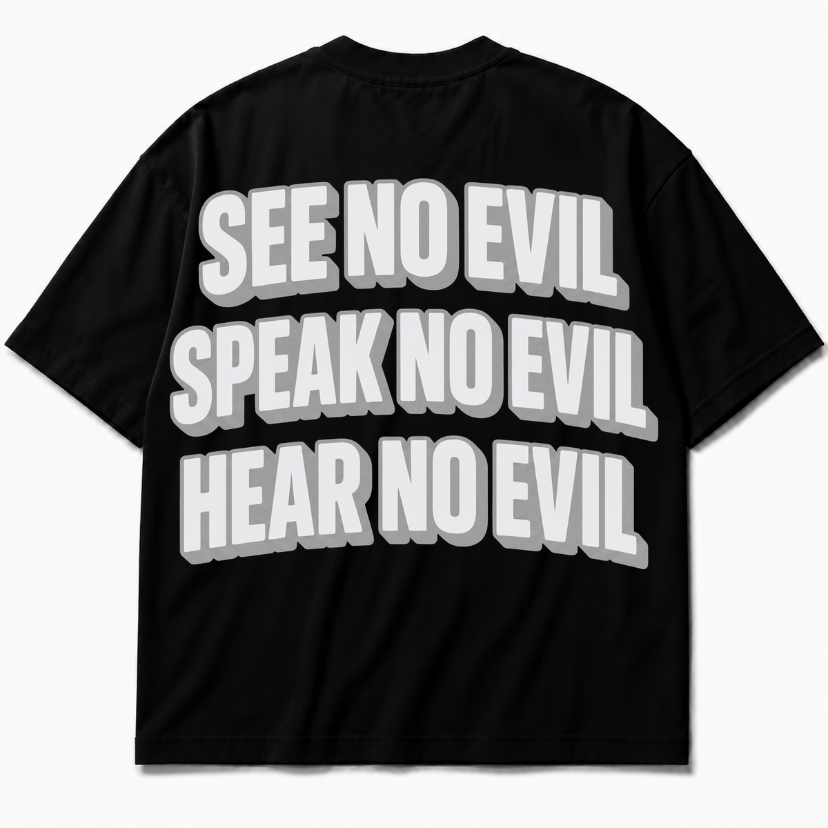 Rebranded Studios See No Evil Air Jordan 8 Chrome 425GSM Oversized Graphic T-Shirt