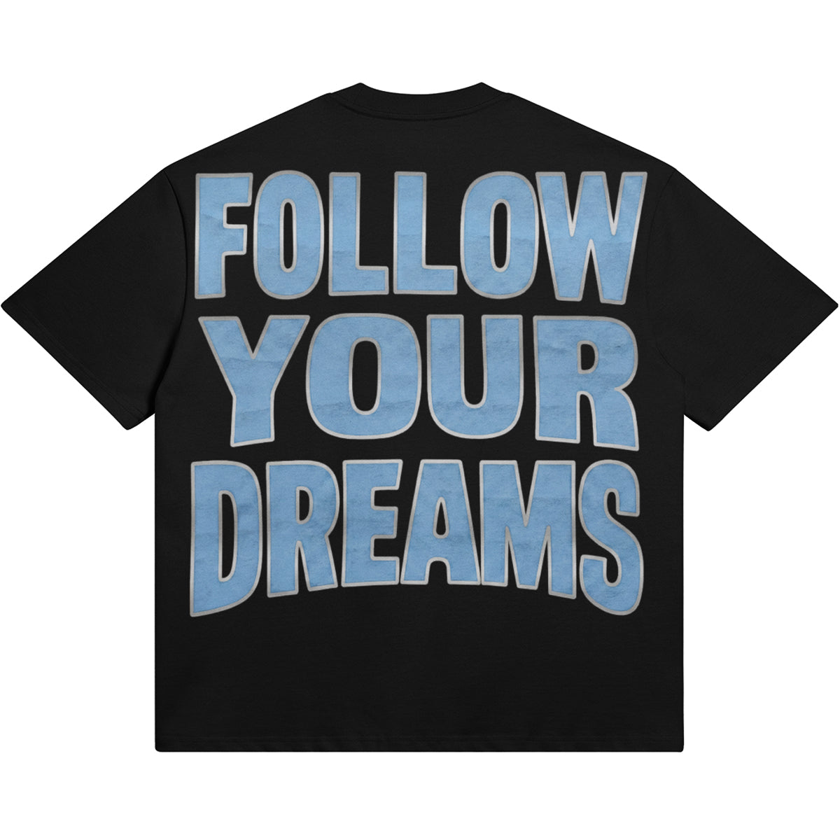 Follow Your Dreams (Air Jordan 5 Black Carolina UNC) 425GSM Oversized T-Shirt
