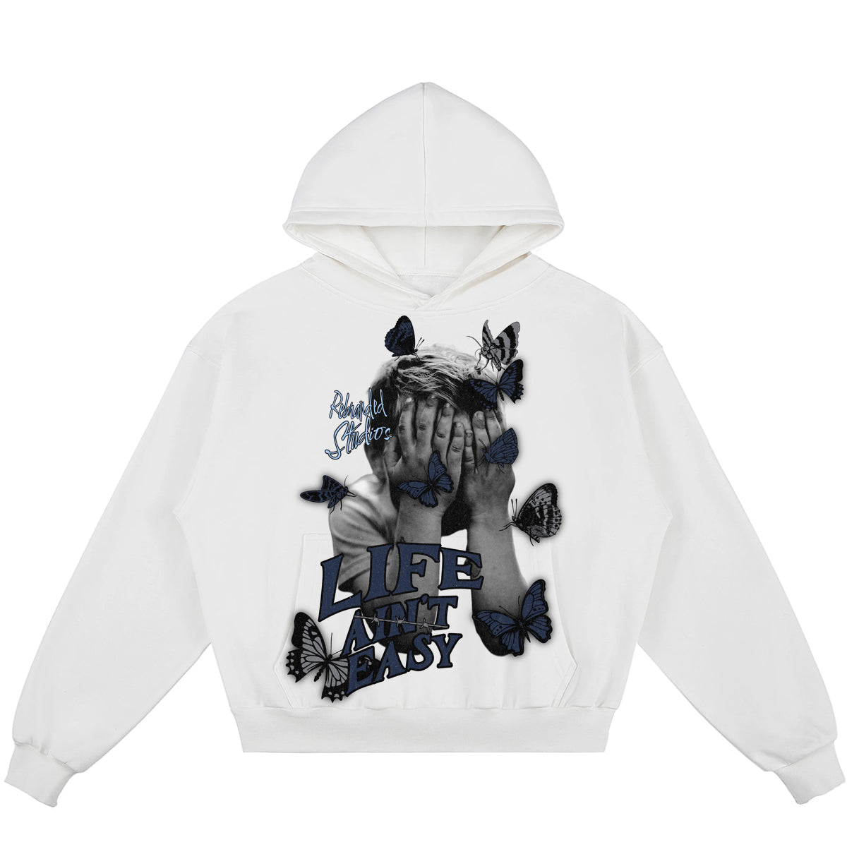 Life Ain't Easy (Air Jordan 13 Flint) 380GSM Brushed Fleece Relaxed Fit Hoodie