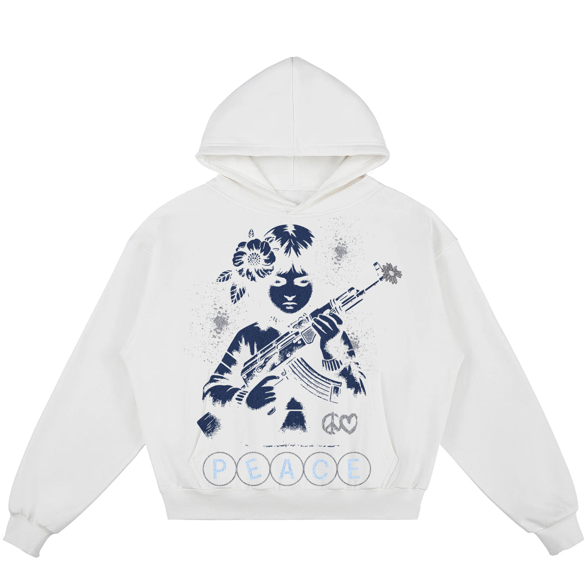 Peace (Air Jordan 13 Flint) 380GSM Brushed Fleece Relaxed Fit Hoodie