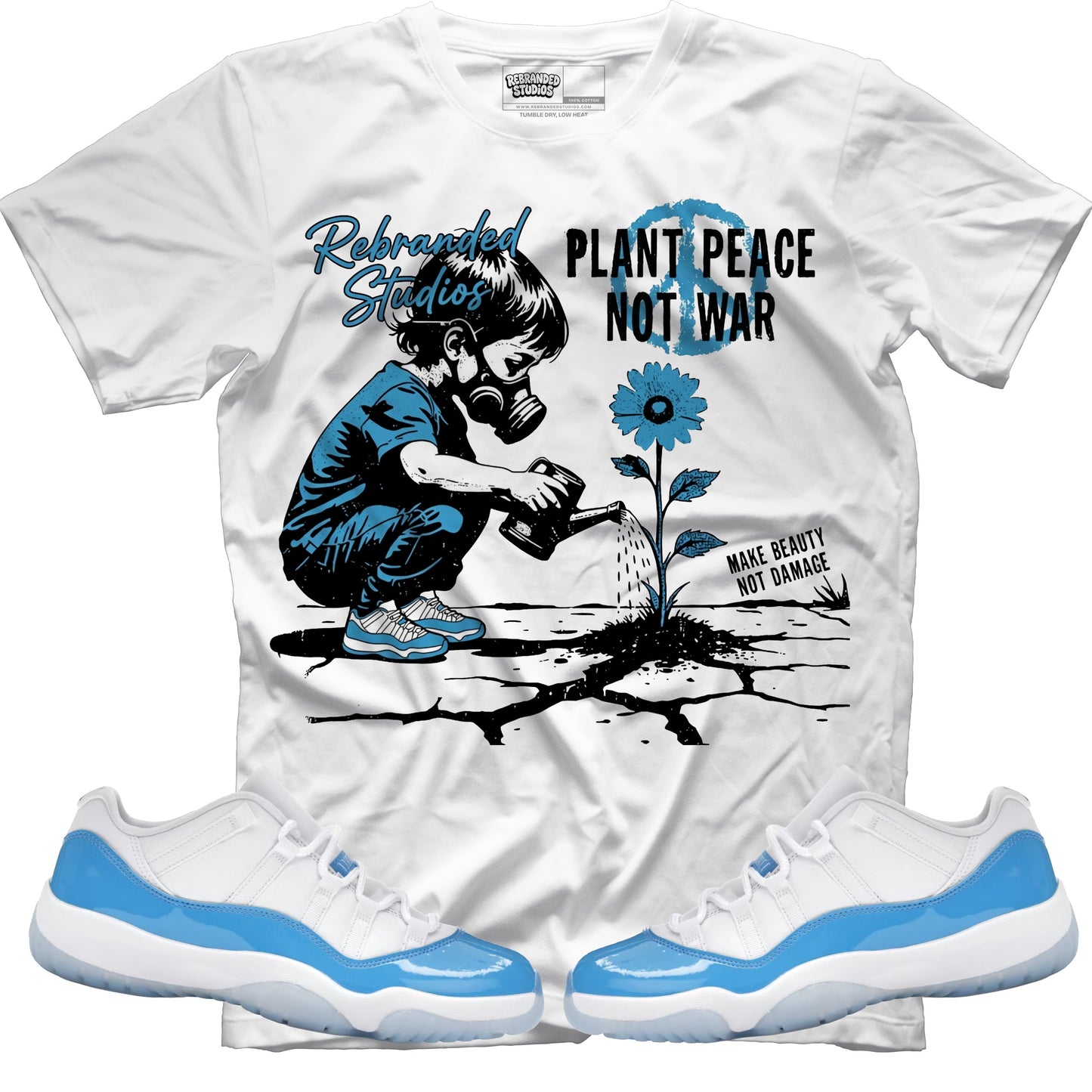 Plant Peace Not War (Air Jordan 11 Low Unc) T-Shirt
