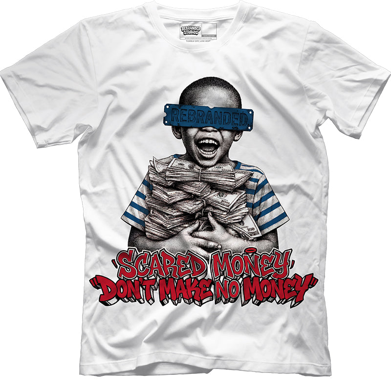 Scared Money Don't Make No Money (Air Jordan 3 True Blue) T-Shirt