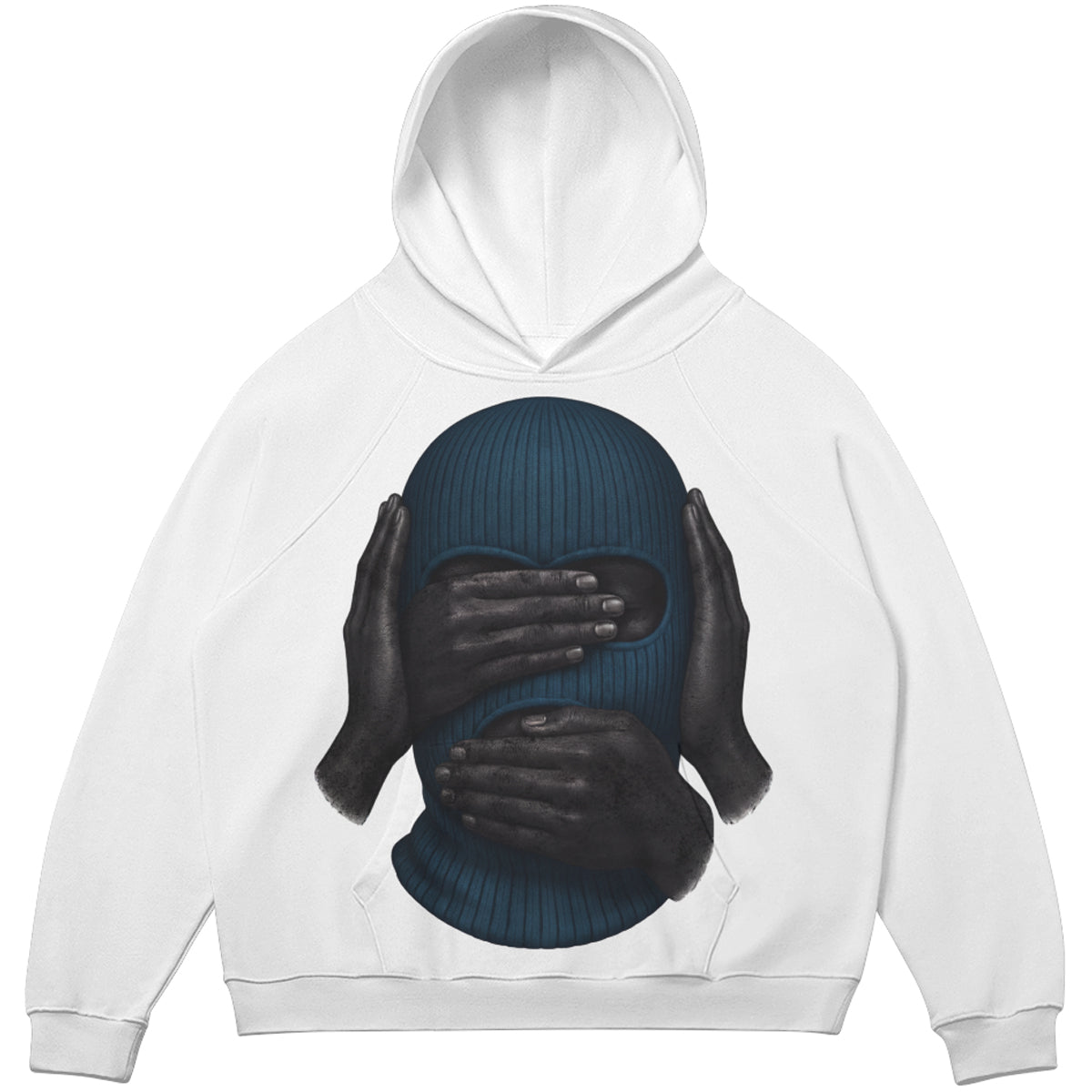 See No Evil (Air Jordan 3 True Blue) 380 GSM Brushed Fleece Hoodie