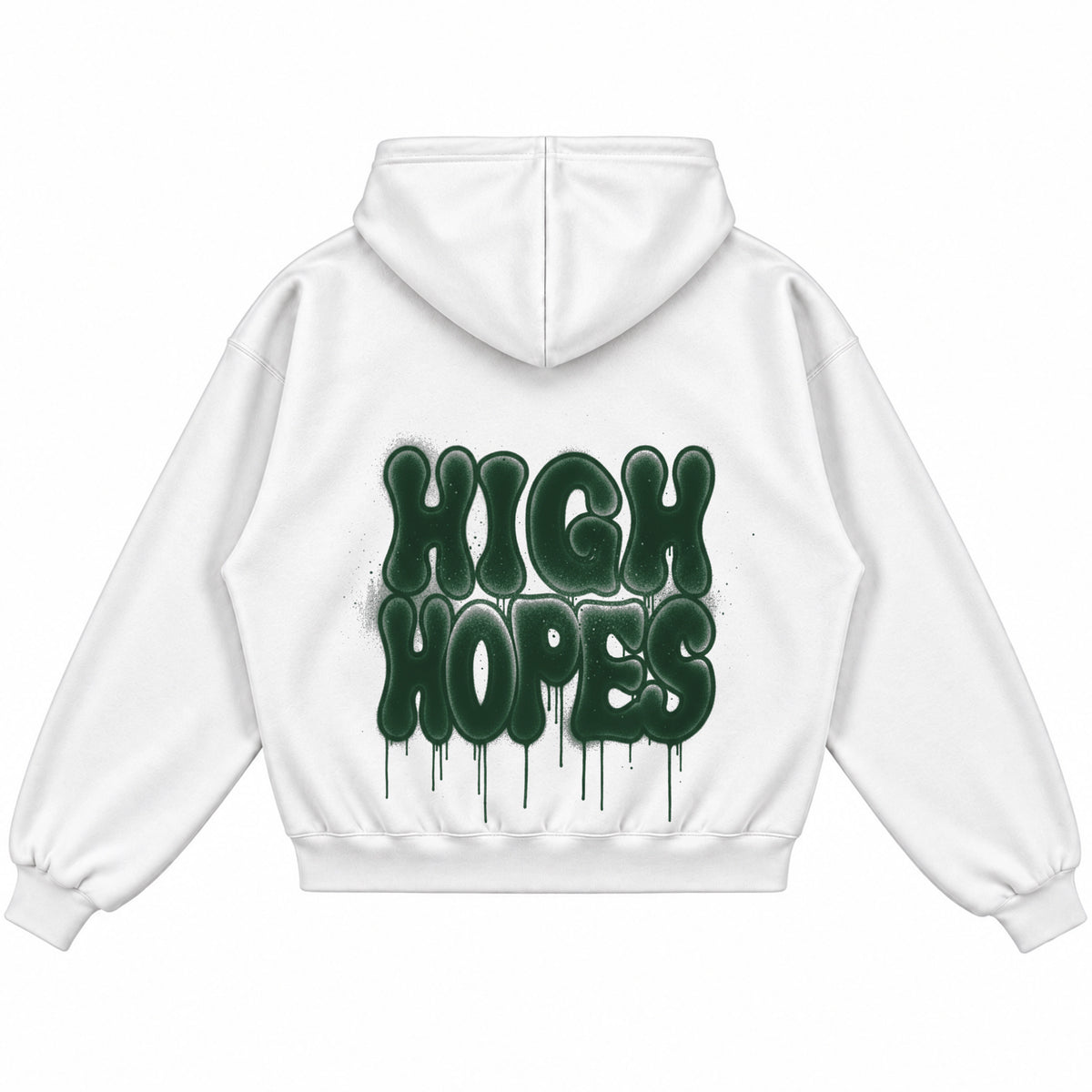 Rebranded Studios High Hopes Air Jordan 14 Forest Green Hoodie — printed back