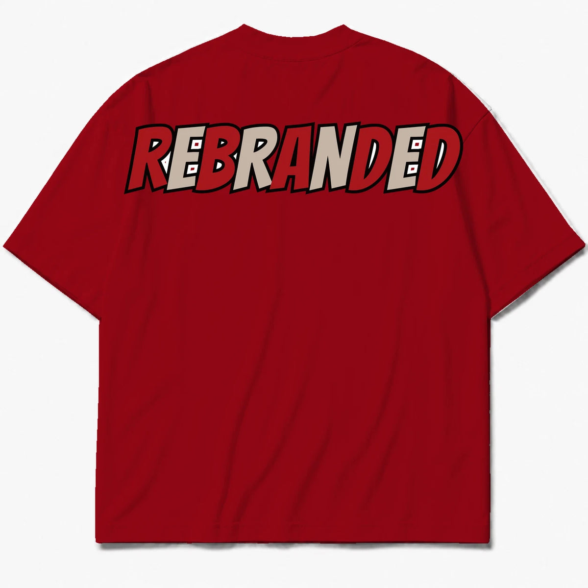 Rebranded Studios Rebranded Bear 2.0 Air Jordan 4 Brick By Brick red shirt — back