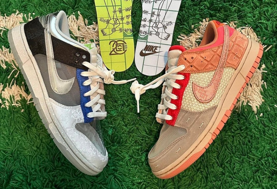A CLOSER LOOK AT THE CLOT X NIKE DUNK LOW “WHAT THE” - Rebranded Studios
