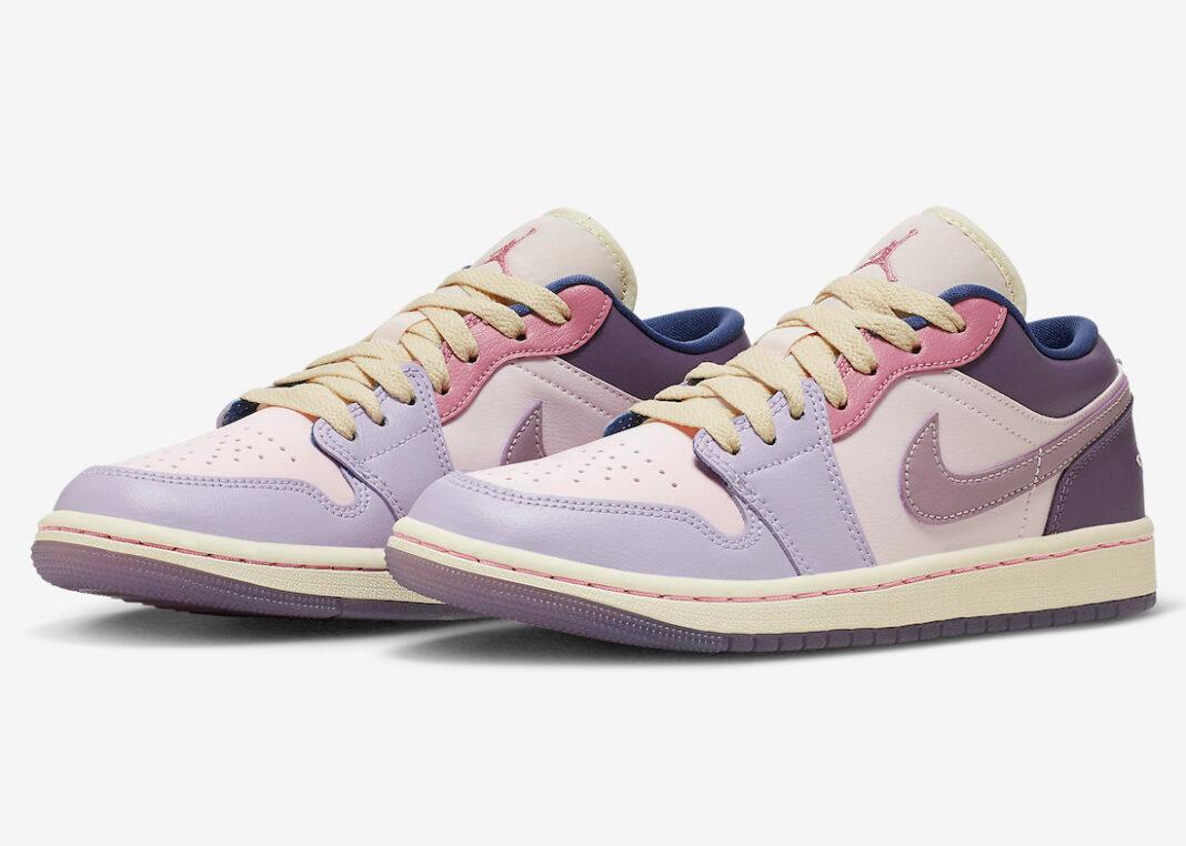 Air Jordan 1 Low Covered in Pastel Pinks and Purples - Rebranded Studios