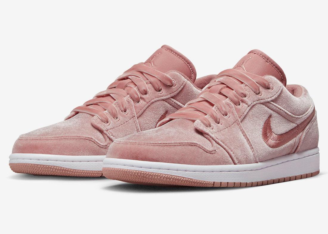 Air Jordan 1 Low Dressed in Pink Velvet - Rebranded Studios