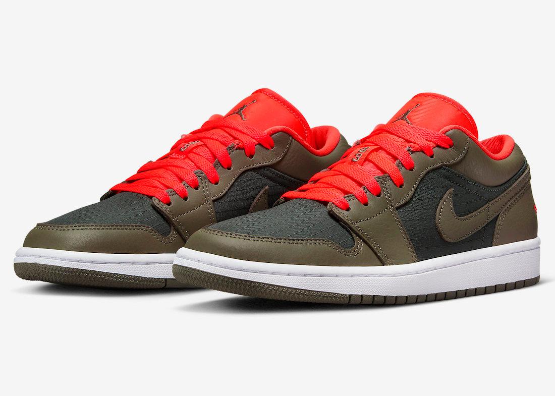 Air Jordan 1 Low Surfaces in Black, Olive, and Crimson - Rebranded Studios