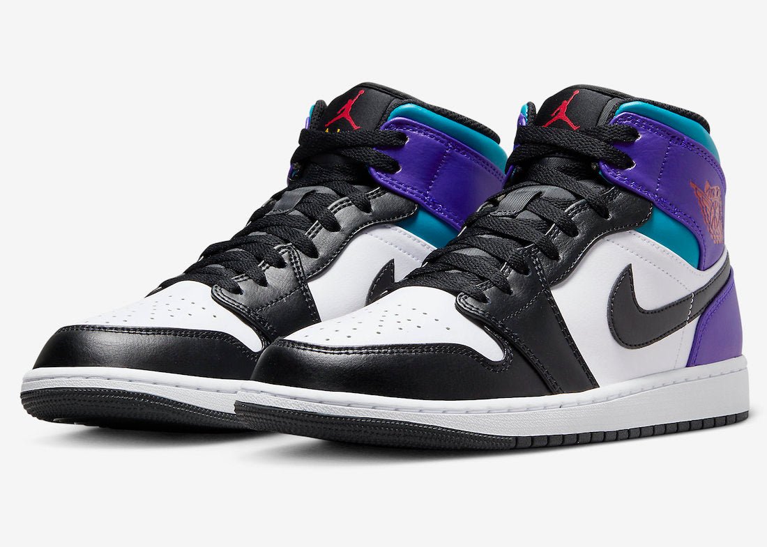 Air Jordan 1 Mid Surfaces in Court Purple and Tropical Twist - Rebranded Studios