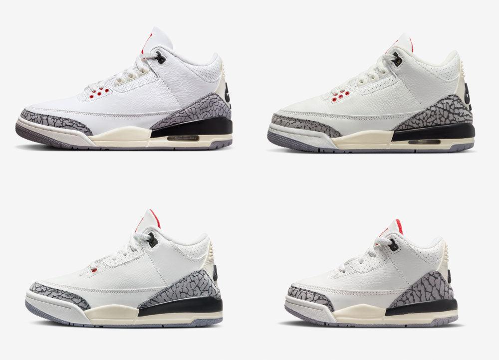 AIR JORDAN 3 “WHITE CEMENT REIMAGINED” RELEASING IN FULL KIDS SIZING - Rebranded Studios