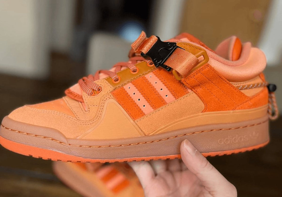 DETAILED LOOK AT THE BAD BUNNY X ADIDAS FORUM BUCKLE LOW “ORANGE” SAMPLE - Rebranded Studios