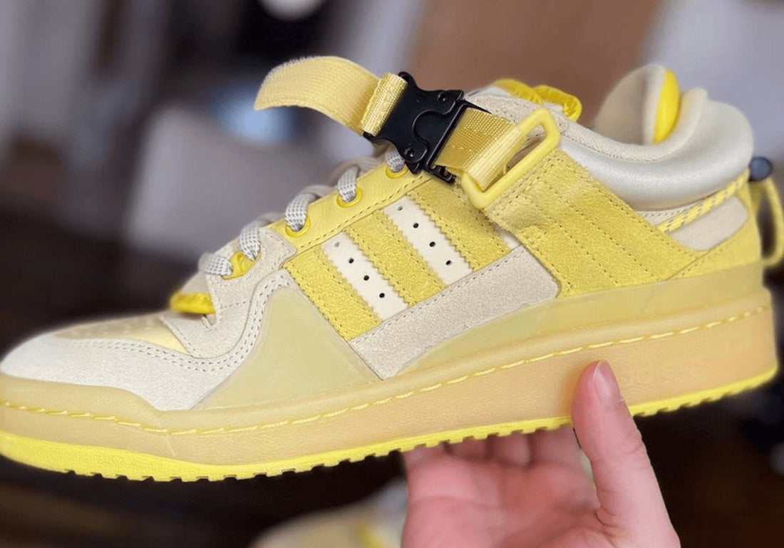 DETAILED LOOK AT THE BAD BUNNY X ADIDAS FORUM BUCKLE LOW “YELLOW” SAMPLE - Rebranded Studios