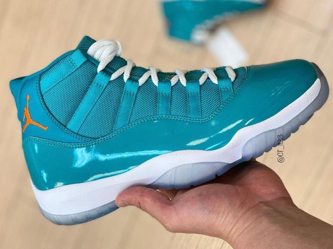 First Look: Air Jordan 11 “Miami Dolphins” Sample - Rebranded Studios