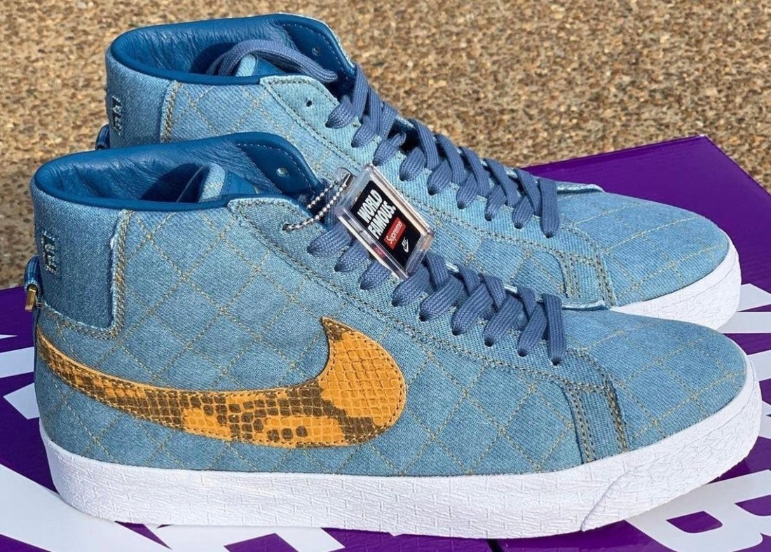 First Look: Supreme x Nike SB Blazer Mid “Industrial Blue” - Rebranded Studios