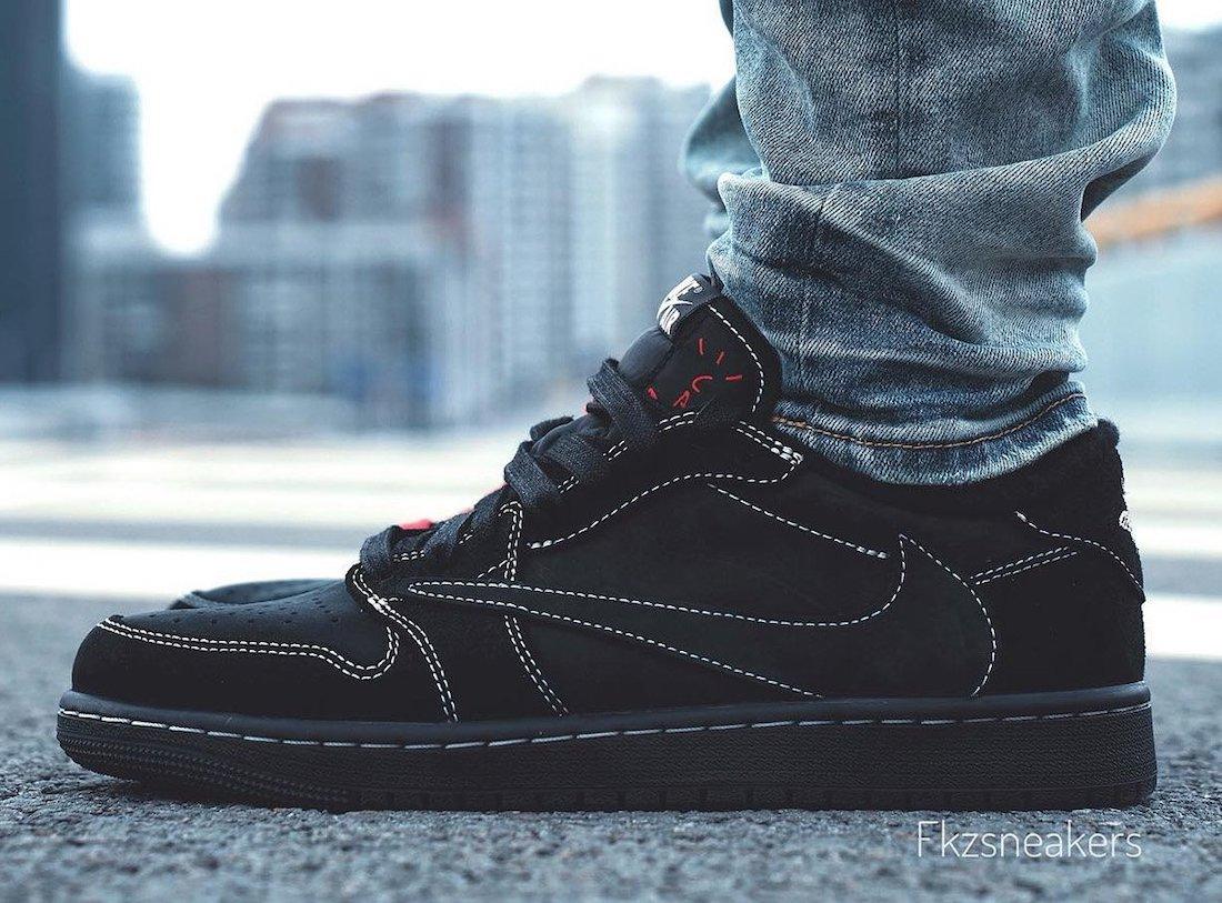 How The Travis Scott x Air Jordan 1 Low “Black Phantom” Looks On-Feet - Rebranded Studios