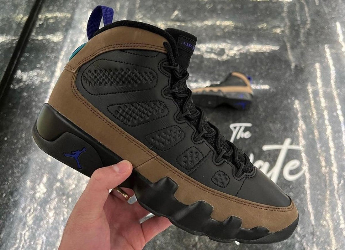In-Hand Look at the Air Jordan 9 “Olive Concord” - Rebranded Studios