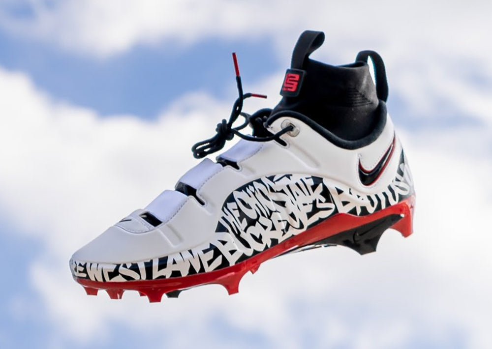 LeBron James Gifts Ohio State Nike LeBron 4 “Graffiti” PE Cleats - Rebranded Studios