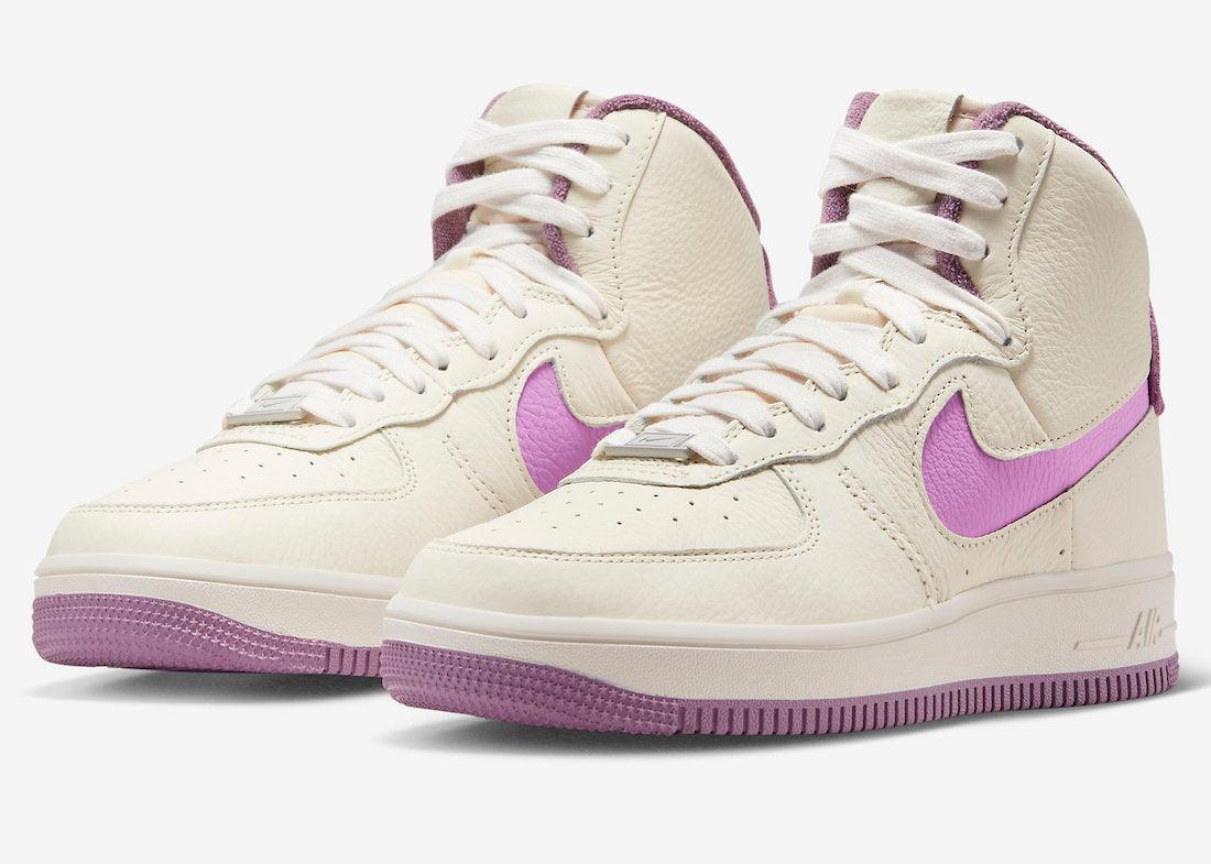 NIKE AIR FORCE 1 HIGH SCULPT SURFACES WITH FUCHSIA AND VIOLET ACCENTS - Rebranded Studios
