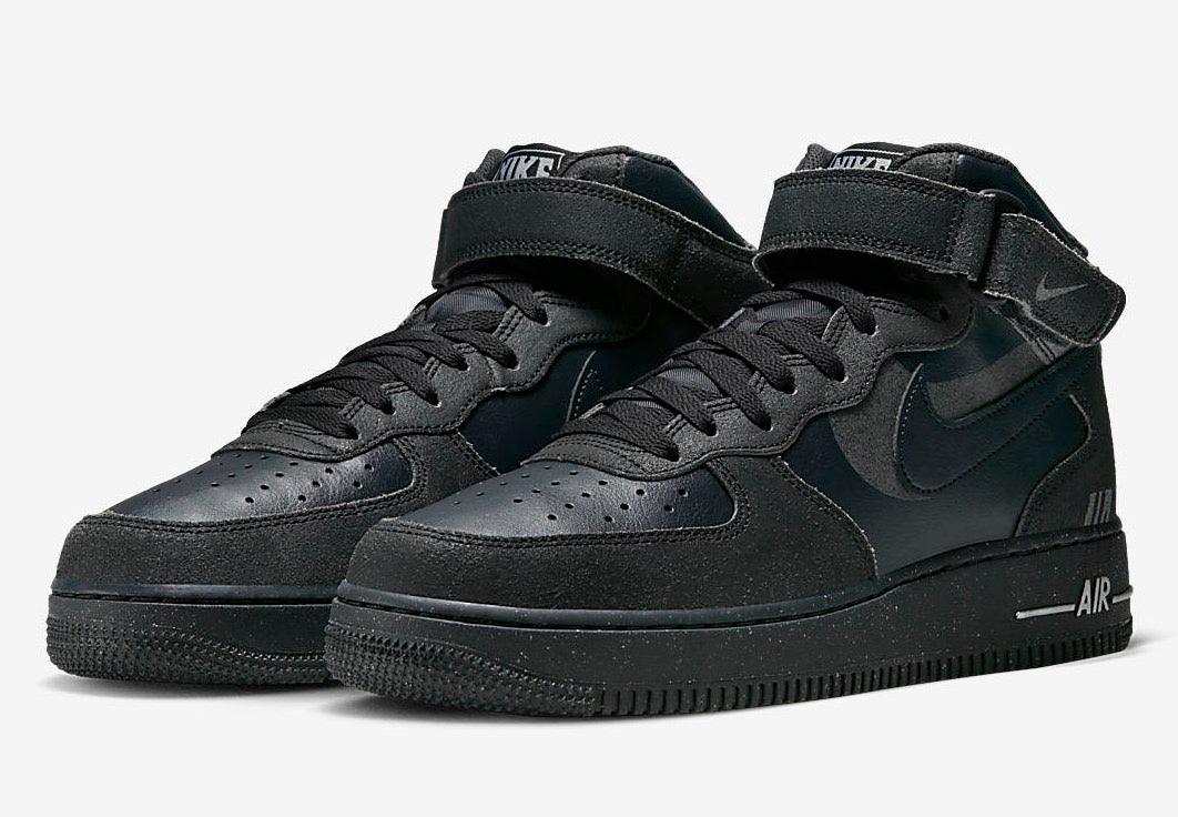 Nike Air Force 1 Mid “Off Noir” Comes With Reflective Details - Rebranded Studios