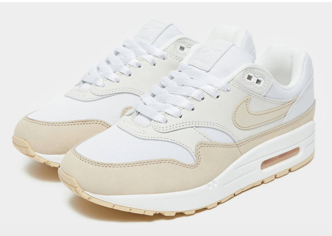 NIKE AIR MAX 1 PREMIUM SURFACES IN SUMMIT WHITE AND SANDDRIFT - Rebranded Studios