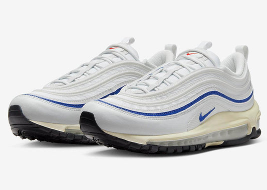 NIKE AIR MAX 97 SURFACES IN WHITE AND BLUE - Rebranded Studios