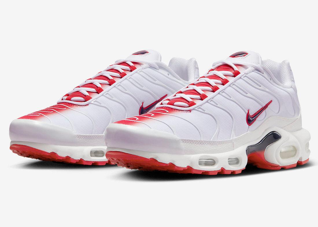 NIKE AIR MAX PLUS WITH WHITE AND RED GRADIENT - Rebranded Studios