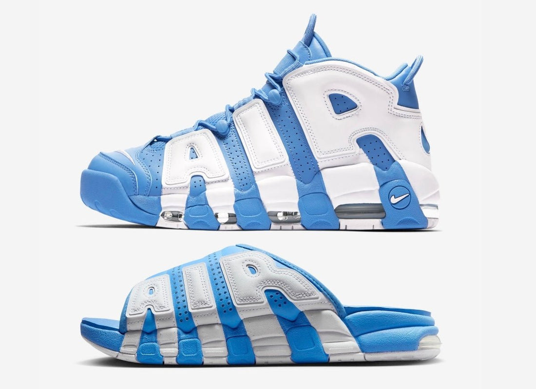 Nike Air More Uptempo Slide “University Blue” Releases Spring 2024 - Rebranded Studios