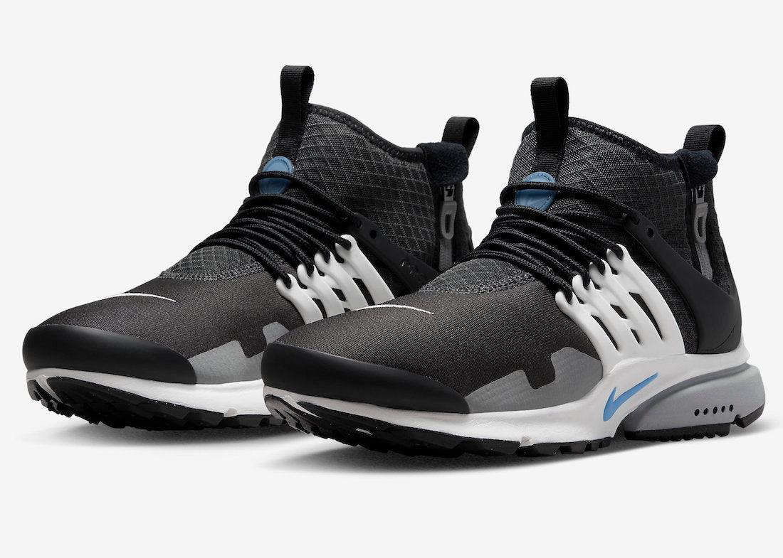 Nike Air Presto Mid Utility Surfaces in Anthracite and University Blue - Rebranded Studios