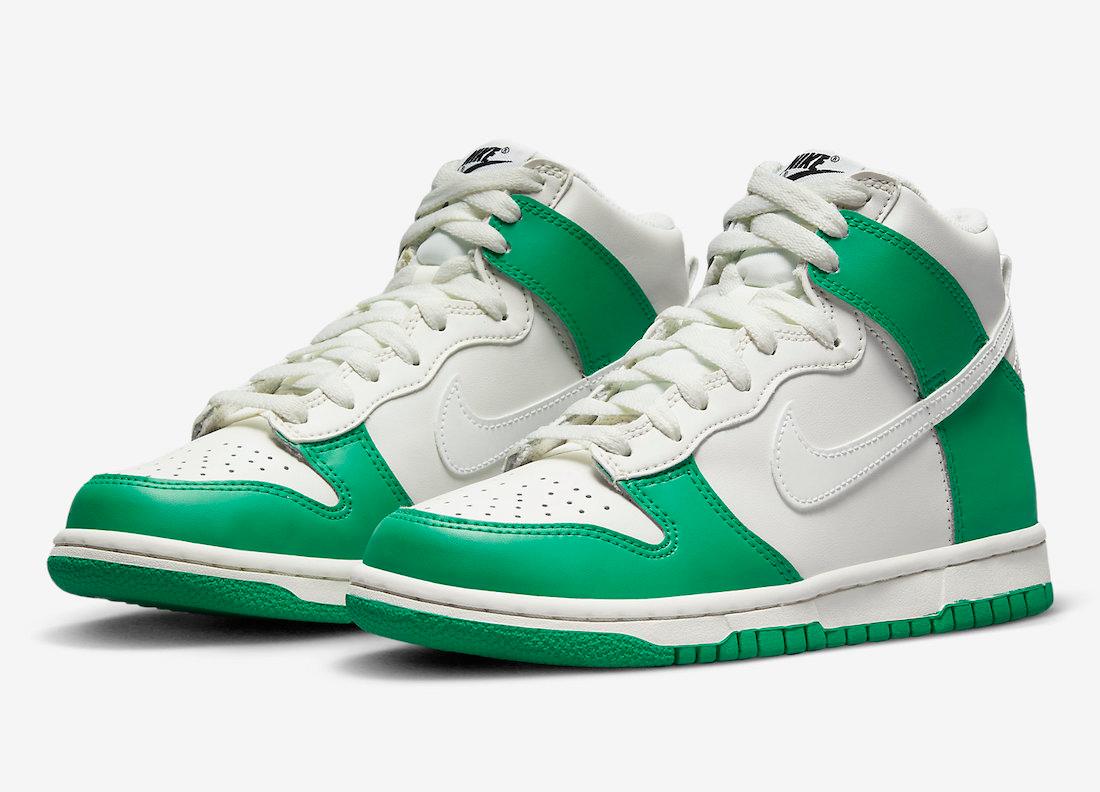Nike Dunk High Revealed in White and Green - Rebranded Studios