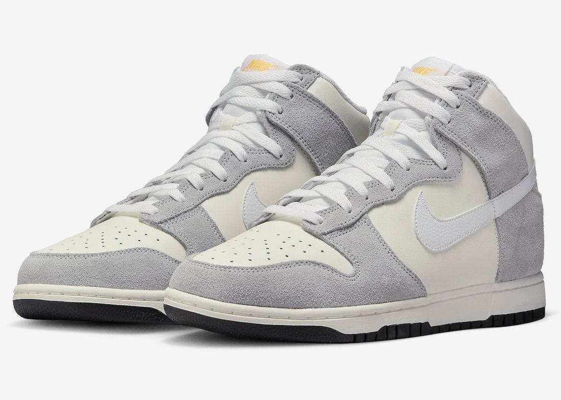 Nike Dunk High With Grey Suede and Laser Orange Accents - Rebranded Studios