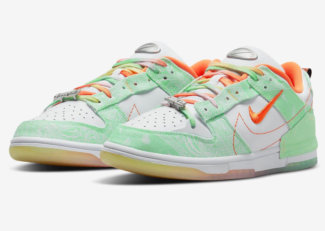 NIKE DUNK LOW DISRUPT 2 SURFACES IN JADE ICE AND TOTAL ORANGE - Rebranded Studios