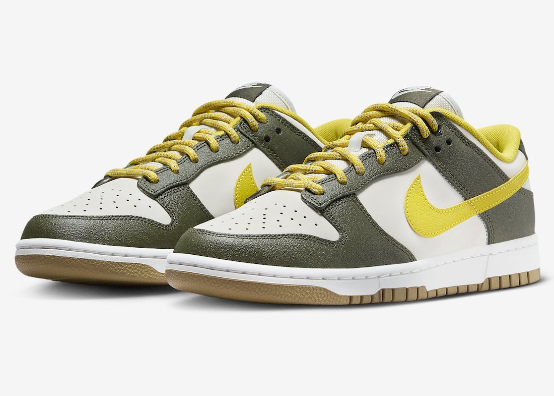 Nike Dunk Low Gets Winterized in Cargo Khaki and Vivid Sulfur - Rebranded Studios