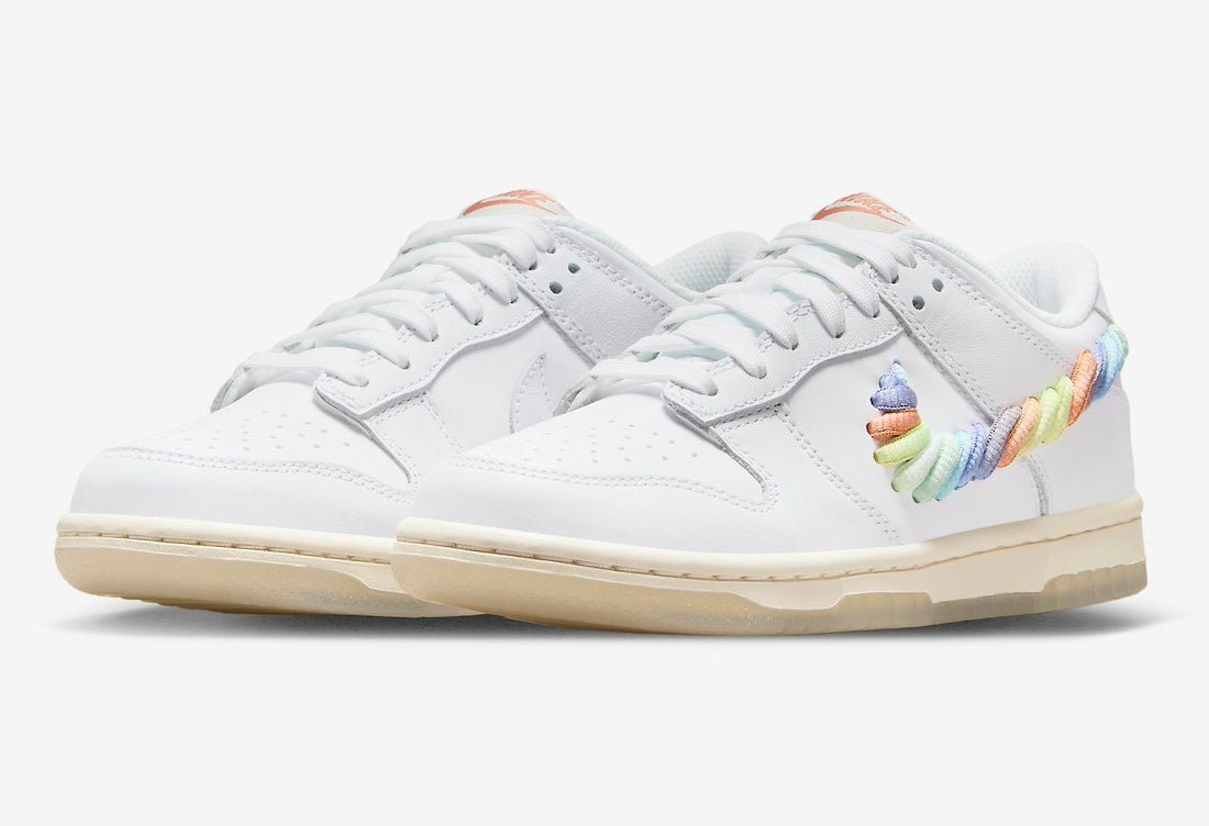 Nike Dunk Low GS “Rainbow Swoosh” Releases May 2024 - Rebranded Studios