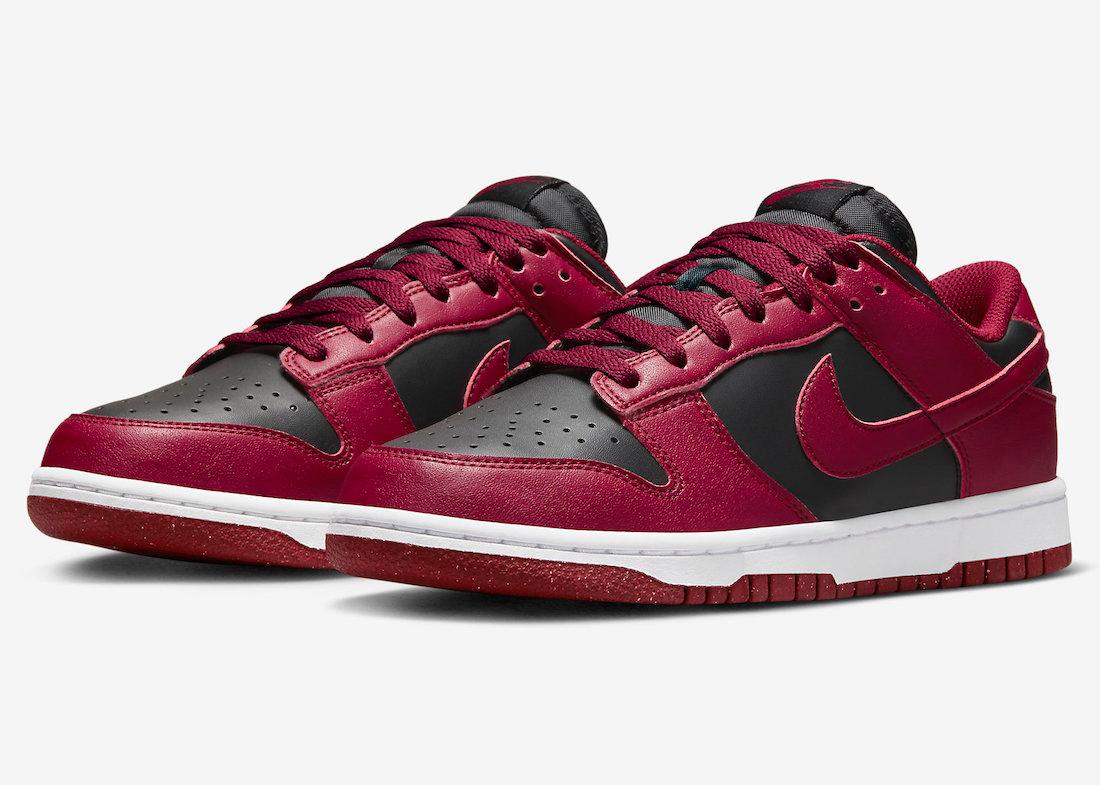 Nike Dunk Low Next Nature Appears in Dark Red and Black - Rebranded Studios