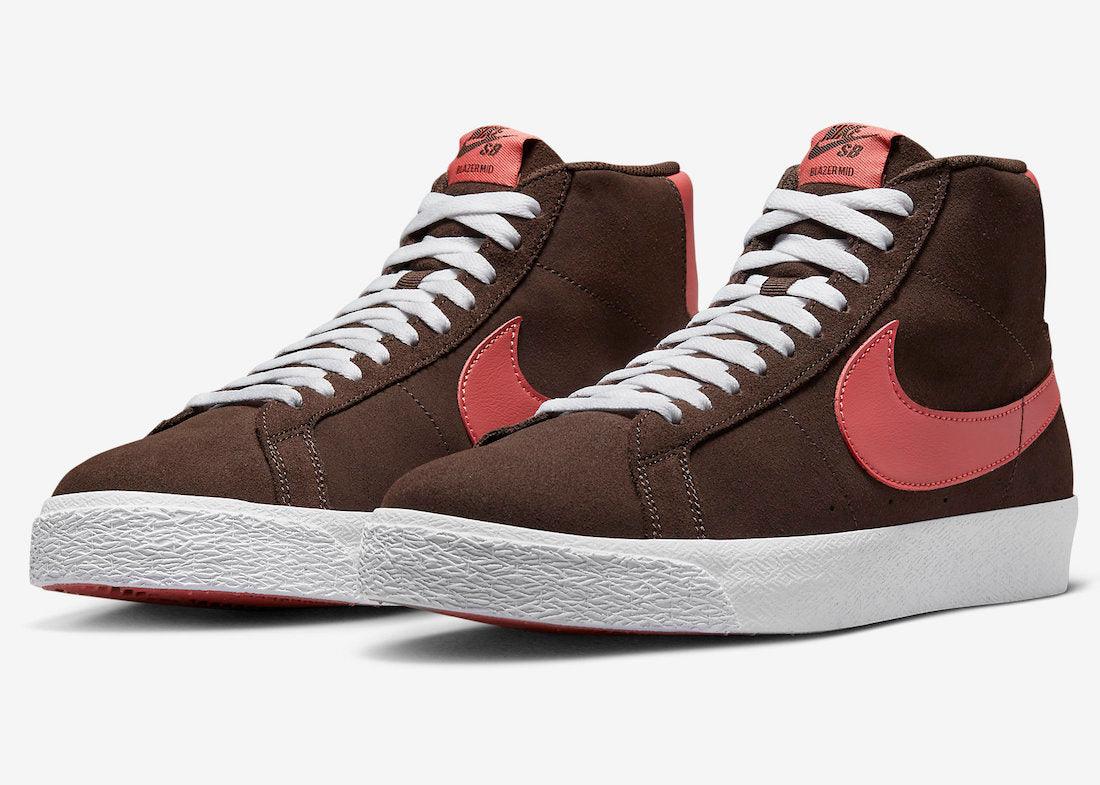 Nike SB Blazer Mid Surfaces in Brown and Pink - Rebranded Studios