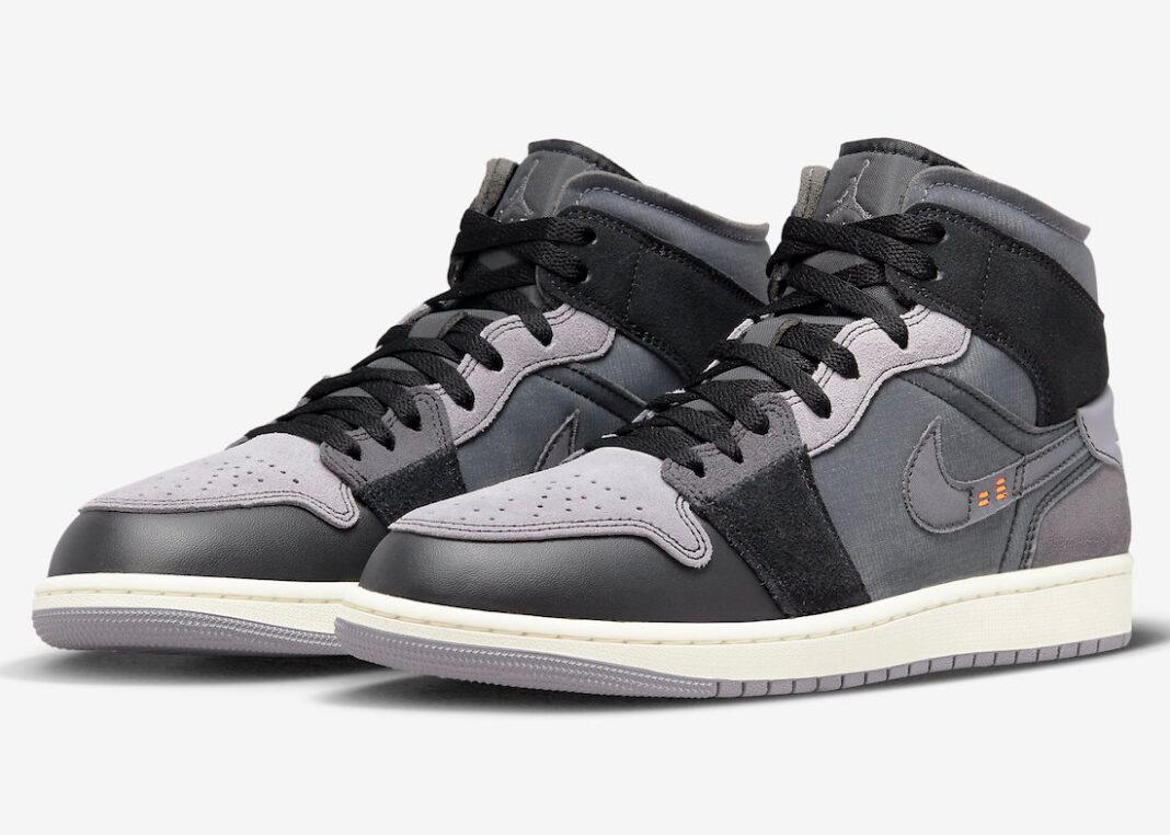 Official Photos of the Air Jordan 1 Mid “Inside Out” in Black - Rebranded Studios