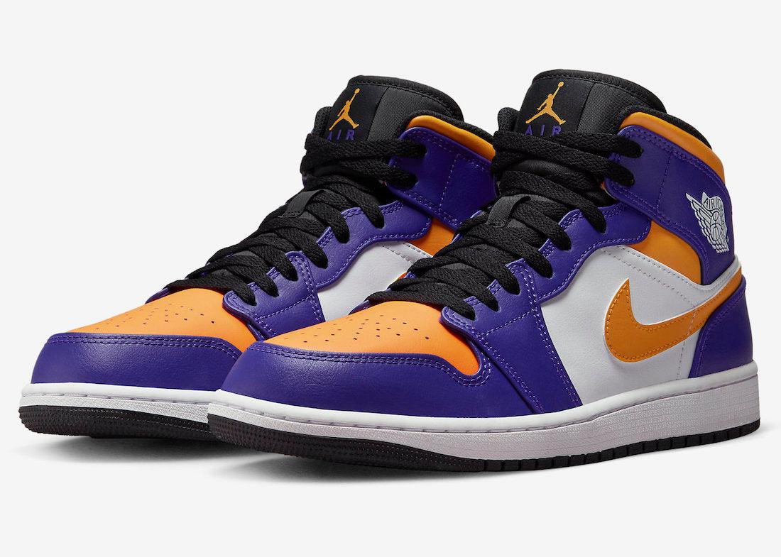 Official Photos of the Air Jordan 1 Mid “Lakers” - Rebranded Studios