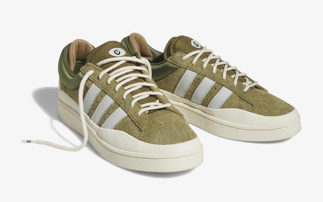 OFFICIAL PHOTOS OF THE BAD BUNNY X ADIDAS CAMPUS “OLIVE” - Rebranded Studios