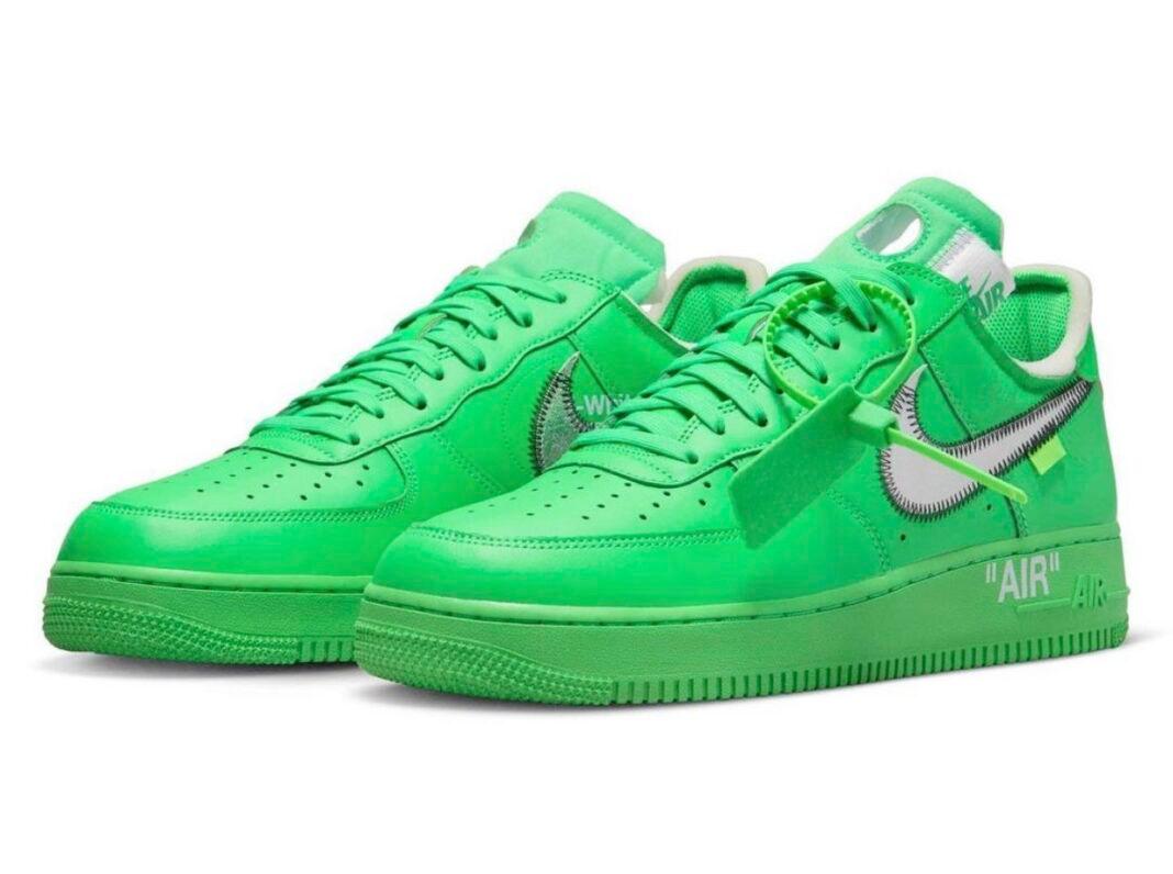 Official Photos of the Off-White x Nike Air Force 1 Low “Light Green Spark” - Rebranded Studios