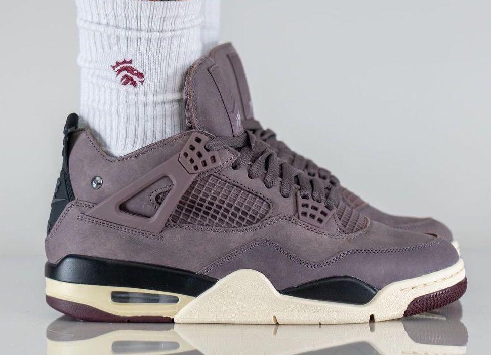 On-Feet Photos of the A Ma Maniére x Air Jordan 4 “Violet Ore” - Rebranded Studios