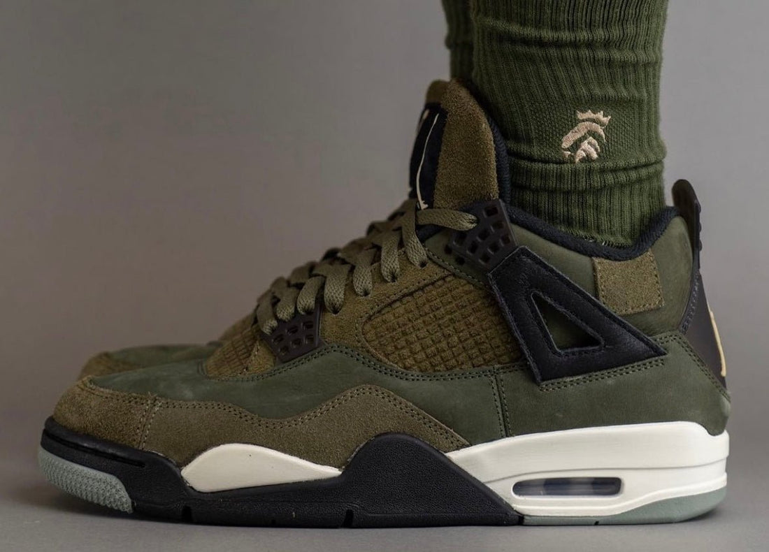 ON-FEET PHOTOS OF THE AIR JORDAN 4 CRAFT “MEDIUM OLIVE” - Rebranded Studios