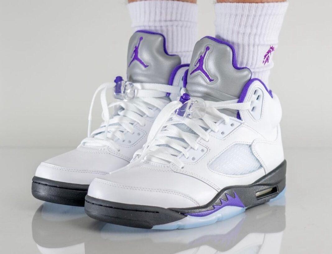 On-Feet Photos of the Air Jordan 5 “Concord” - Rebranded Studios