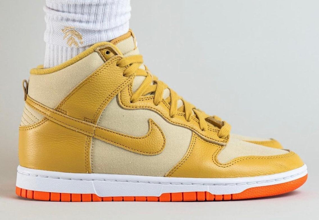 ON-FEET PHOTOS OF THE NIKE DUNK HIGH “GOLD CANVAS” - Rebranded Studios