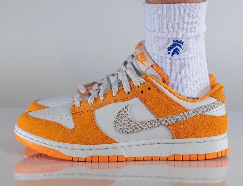 On-Feet Photos of the Nike Dunk Low “Safari Swoosh” - Rebranded Studios