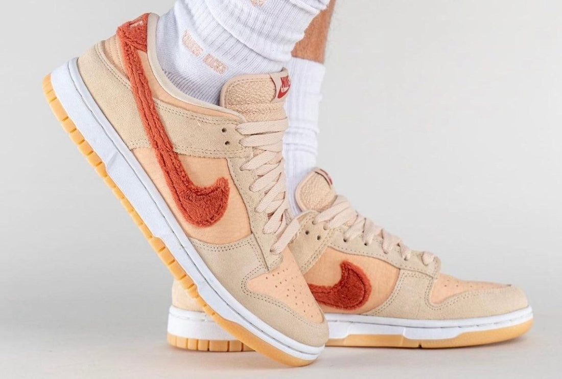 On-Feet Photos of the Nike Dunk Low “Terry Swoosh” - Rebranded Studios