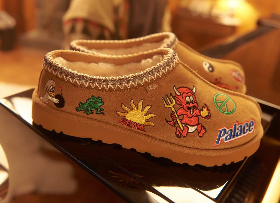 Palace x UGG Tasman Slipper Releases December 2023 - Rebranded Studios
